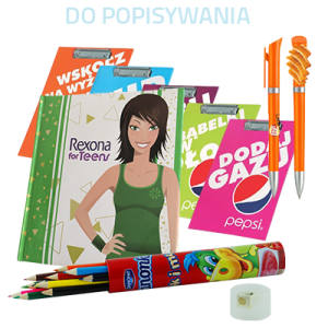 Artykuły szkolne, biurowe, reklamowe, długopisy, podkładki, memonoty